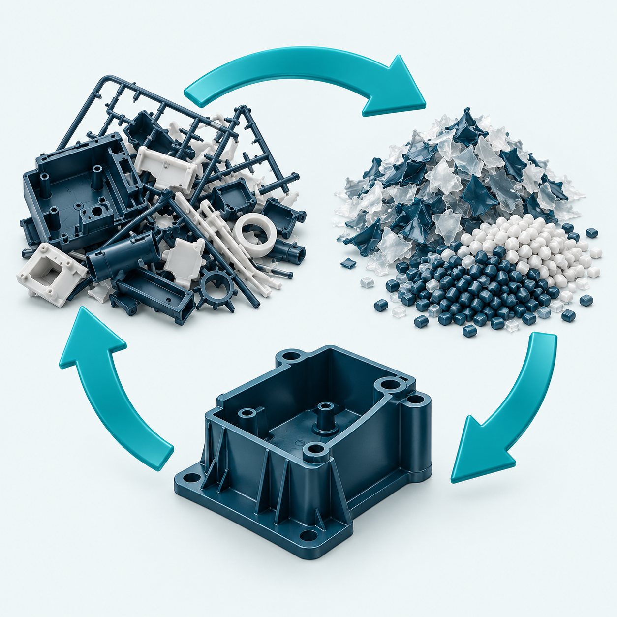 ciclo del reciclaje de plastico